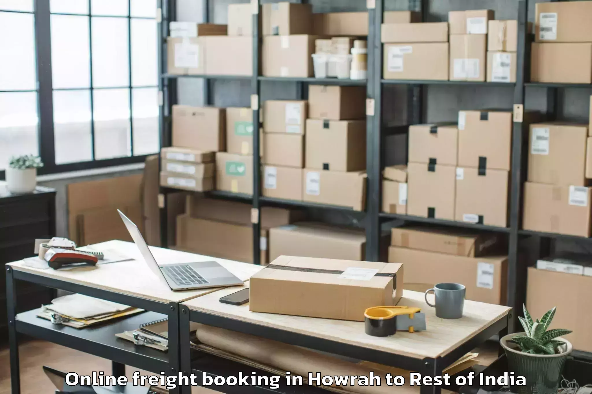 Professional Howrah to Dooru Online Freight Booking